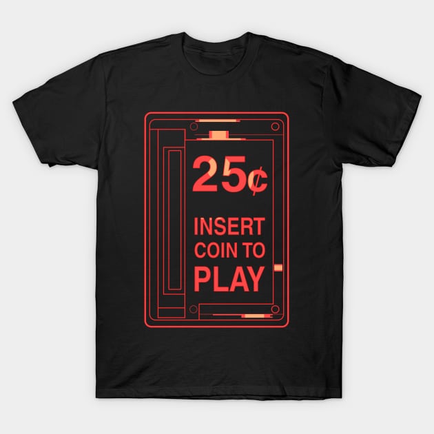 Insert Coin Arcade Machine T-Shirt by Sachpica